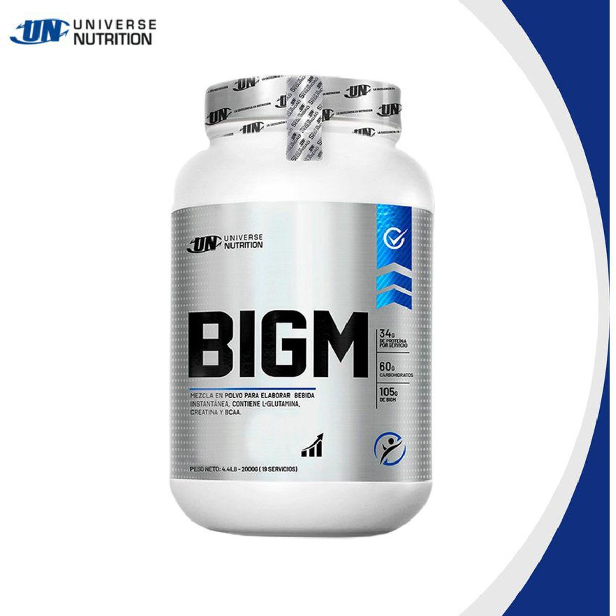 UNIVERSE NUTRITION - Mass Gainer Universe Nutrition BigM 2 Kg Cookies + Shaker