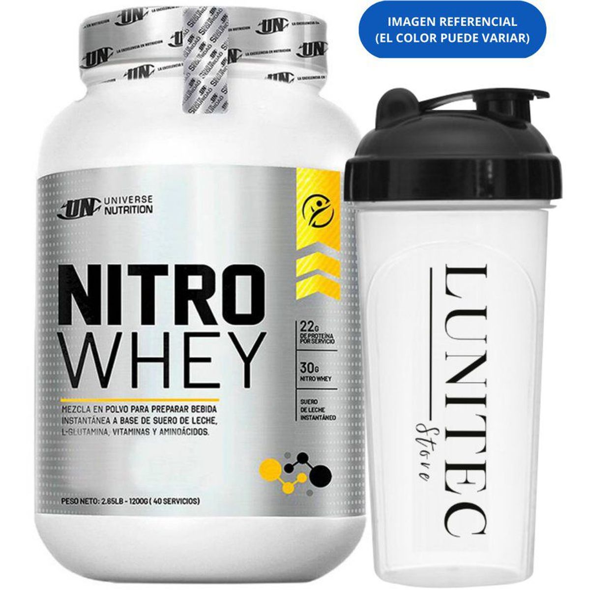 UNIVERSE NUTRITION - Proteína Universe Nutrition Nitro Whey 1.2 Kg Chocolate + Shaker