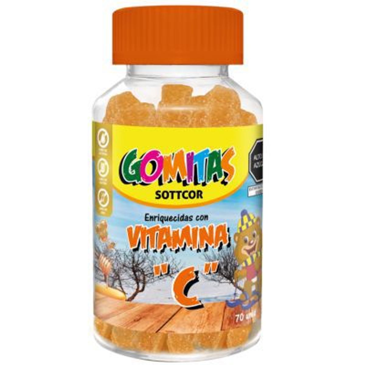 GENERICO - Vitamina C Para Niños Gomitas Sottcor 100Gr Naranja