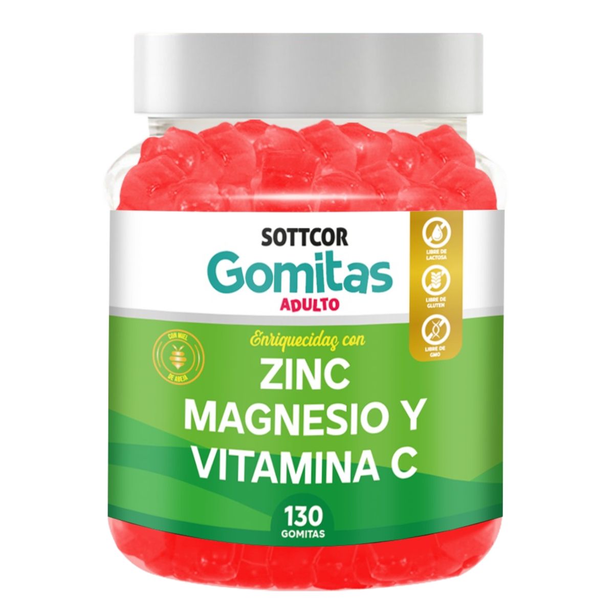 GENERICO - Zinc Para Adultos Gomitas Sottcor 100Gr Fresa