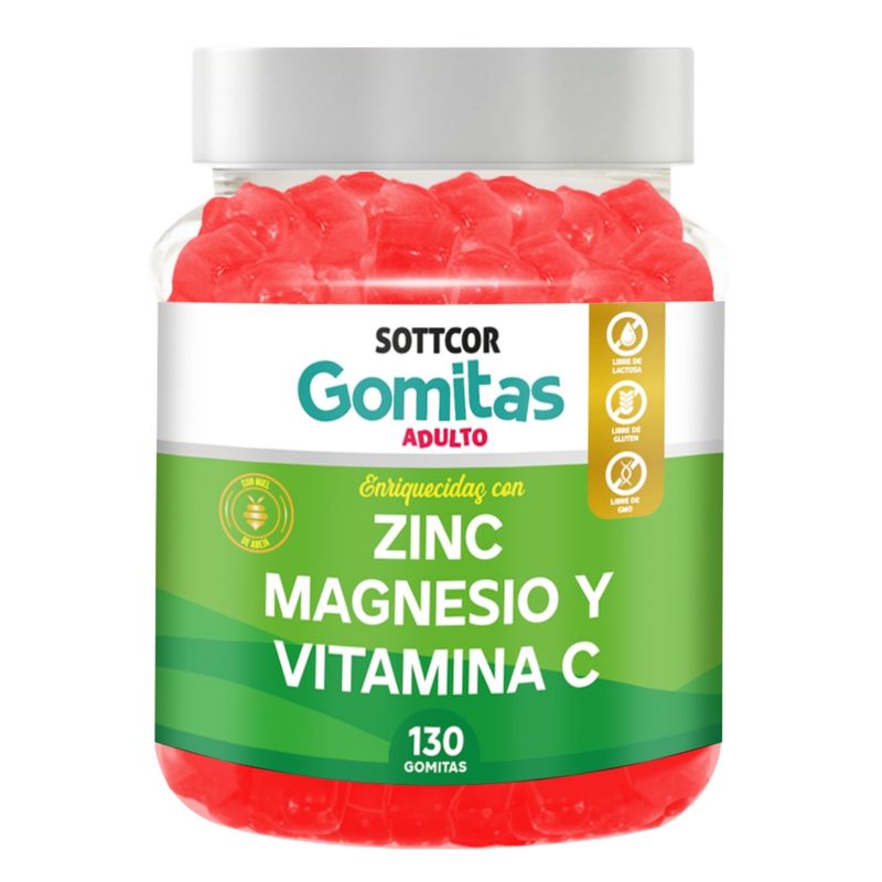 GENERICO - Zinc Para Adultos Gomitas Sottcor 100Gr Fresa