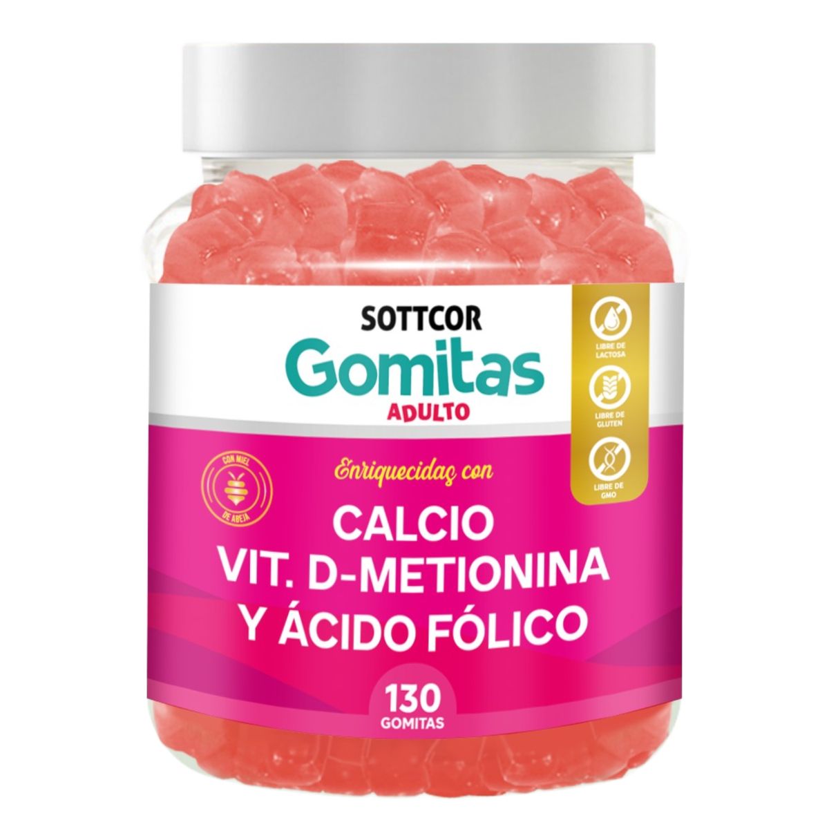 GENERICO - Calcio Para Adultos Gomitas Sottcor 100Gr Chicle