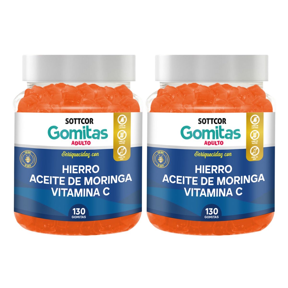 GENERICO - Hierro Para Adultos Gomitas Sottcor 100Gr Chicle x2