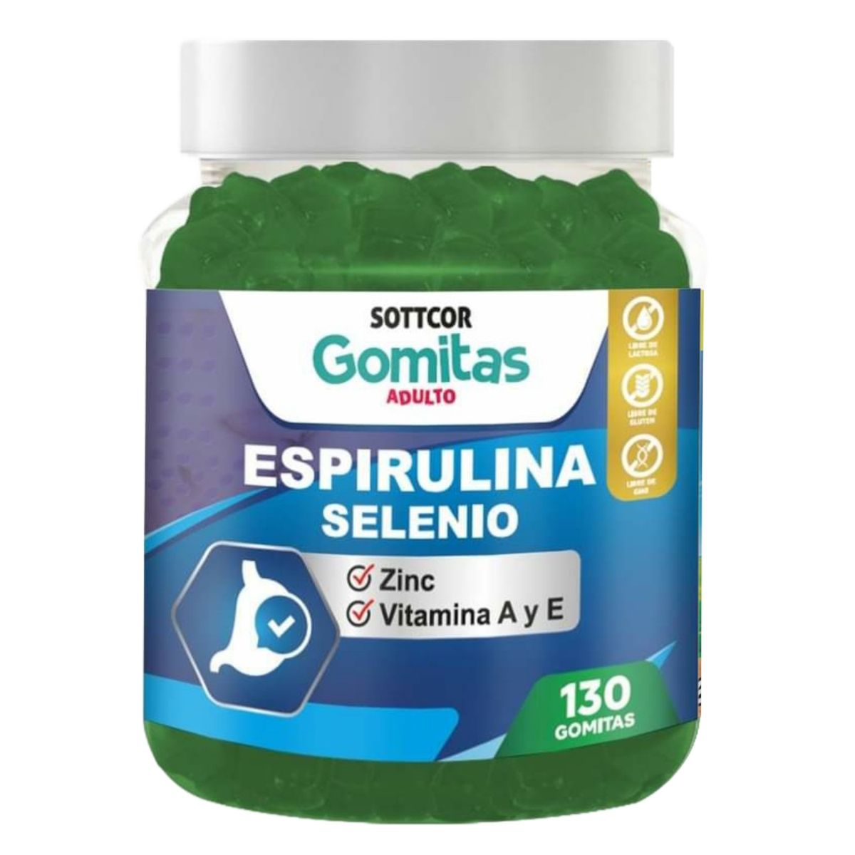 GENERICO - Espirulina Para Adultos Gomitas Sottcor 100Gr Chicle