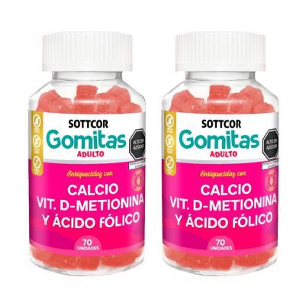 GENERICO - Calcio Para Adultos Gomitas Sottcor 100Gr Chicle x2