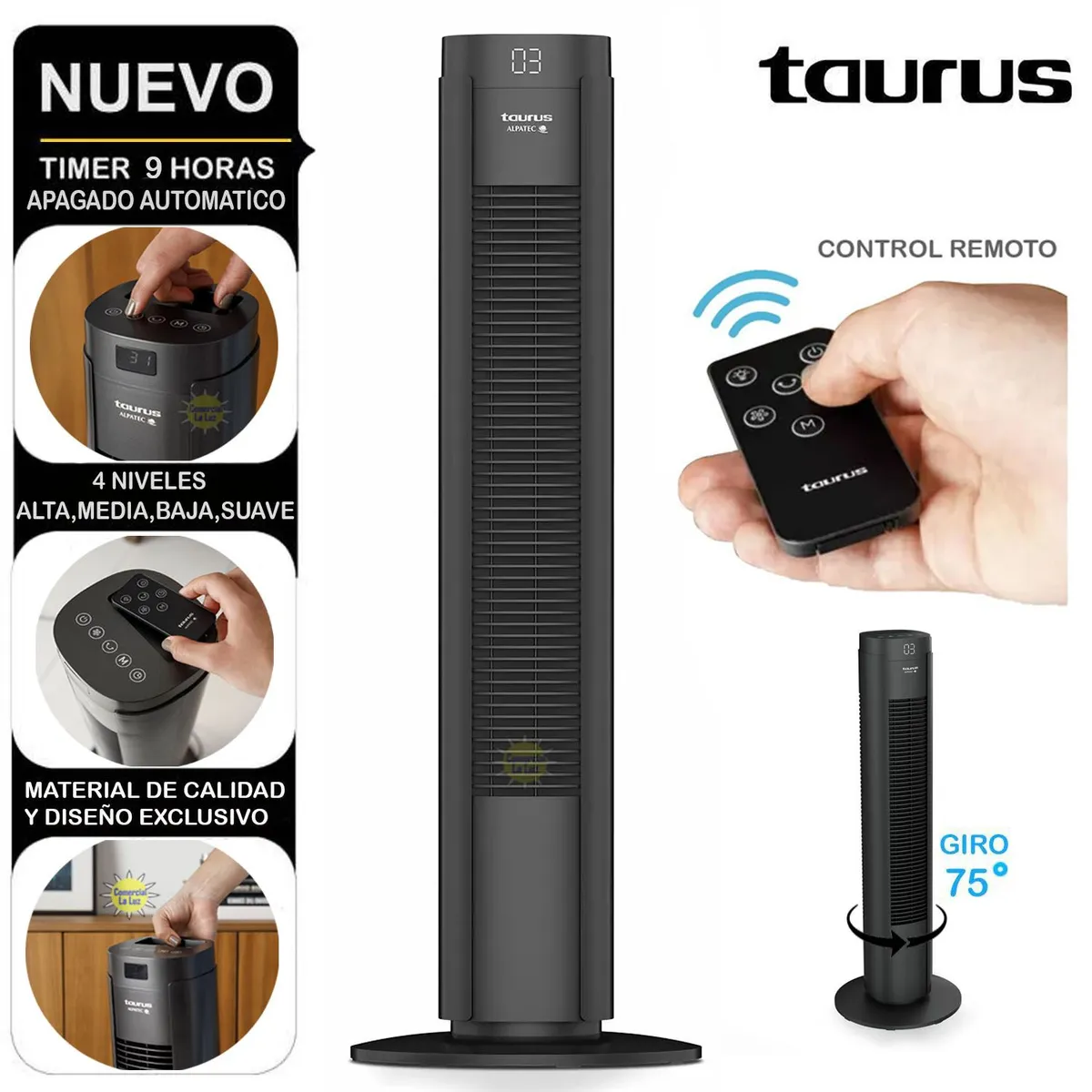 TAURUS - Ventilador de torre New Babel Digital Taurus