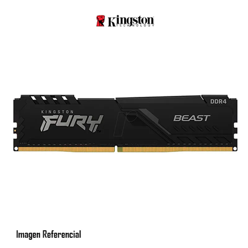 KINGSTON - MEMORIA RAM DIMM KINGSTON FURY BEAST BLACK 8GB DDR4 P/N: KF436C17BB/8
