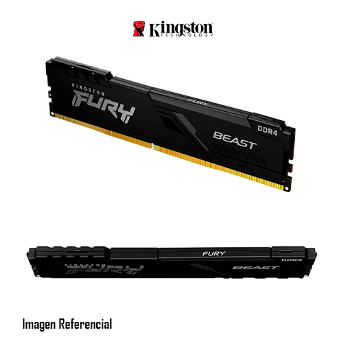 KINGSTON - MEMORIA RAM DIMM KINGSTON FURY BEAST BLACK 8GB DDR4 P/N: KF436C17BB/8