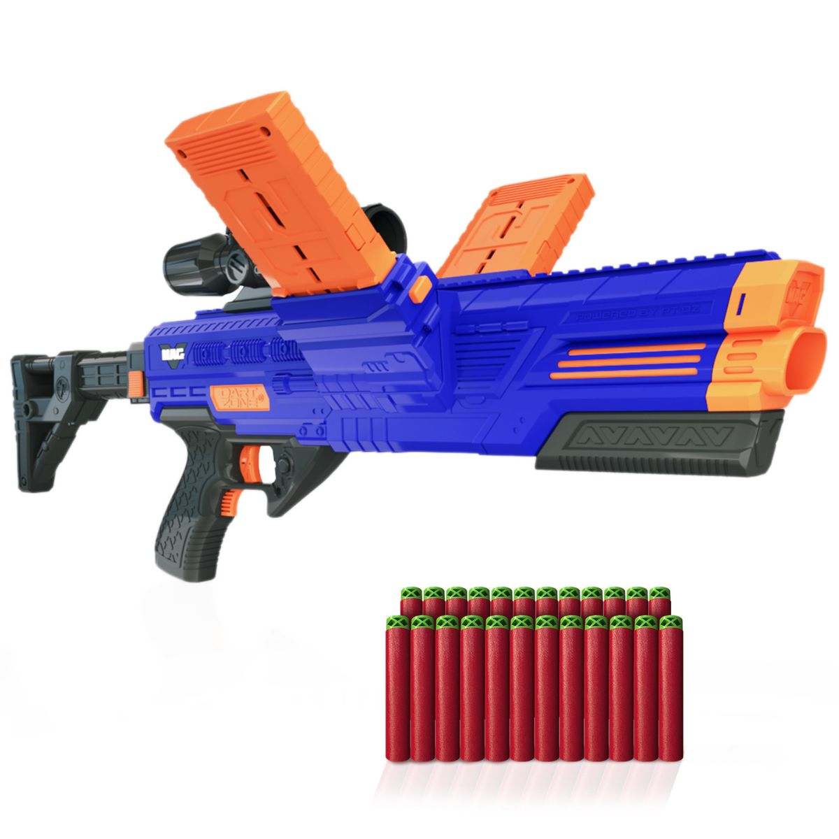 DART ZONE - Lanzador de Dardos Blaster Motorizado Vulcanator