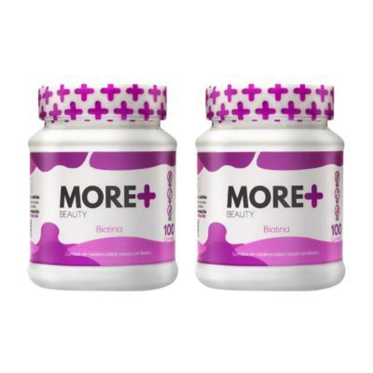 MORE - Biotina Gomitas More Beauty 100 Und 250gr Cereza x2