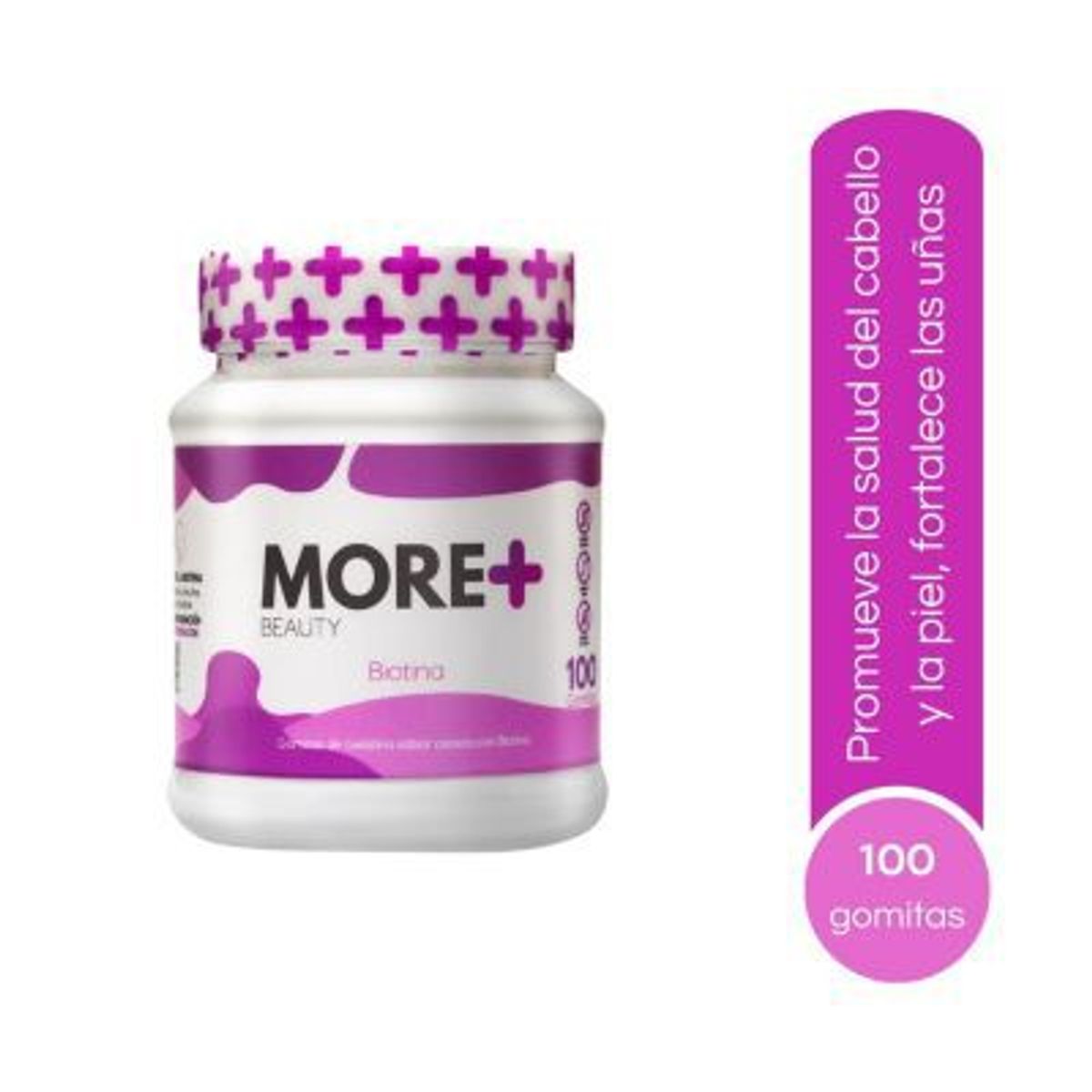 MORE - Biotina Gomitas More Beauty 100 Und 250gr Cereza x2