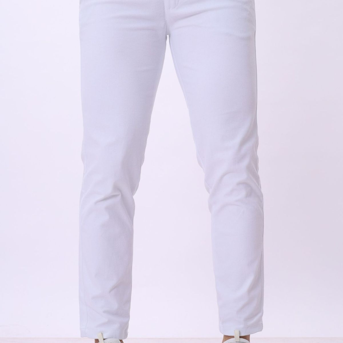 J JERAOUS - pantalón JERAOUS de drill strech Blanco