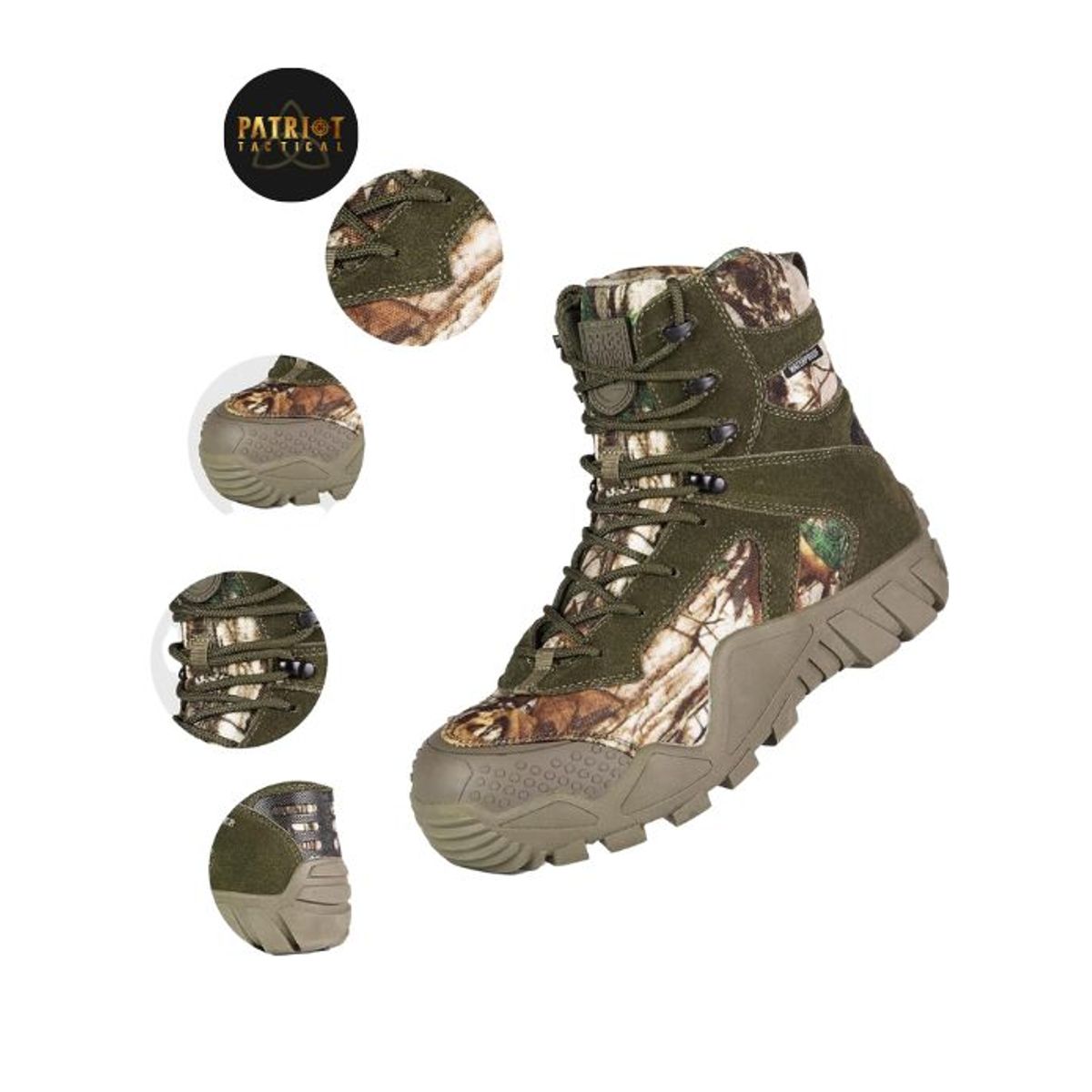 GENERICO - Borceguie de Cuero diseño Camuflado