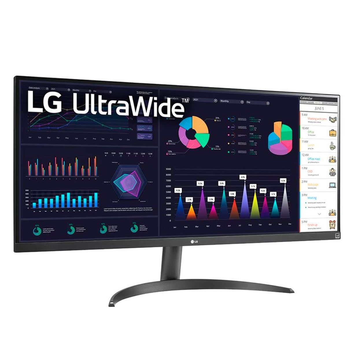 LG - Monitor LG Ultrawide 34 Ips 100hz Freesync Negro 34WQ500-B