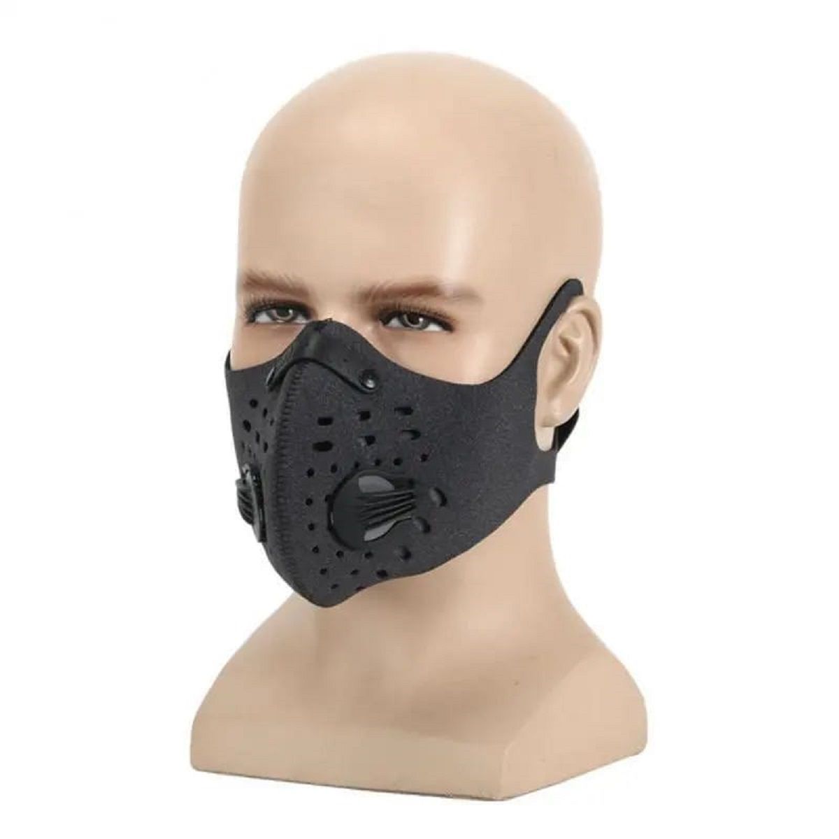 GENERICO - Mascarilla Ciclismo Negra Sport Mask Black Deporte Genieka