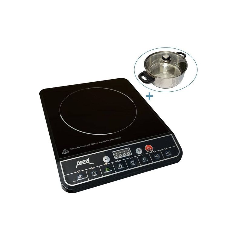 AREZI - Cocina De Inducción Arezi Abt6201 De 1 Hornilla +olla Acero