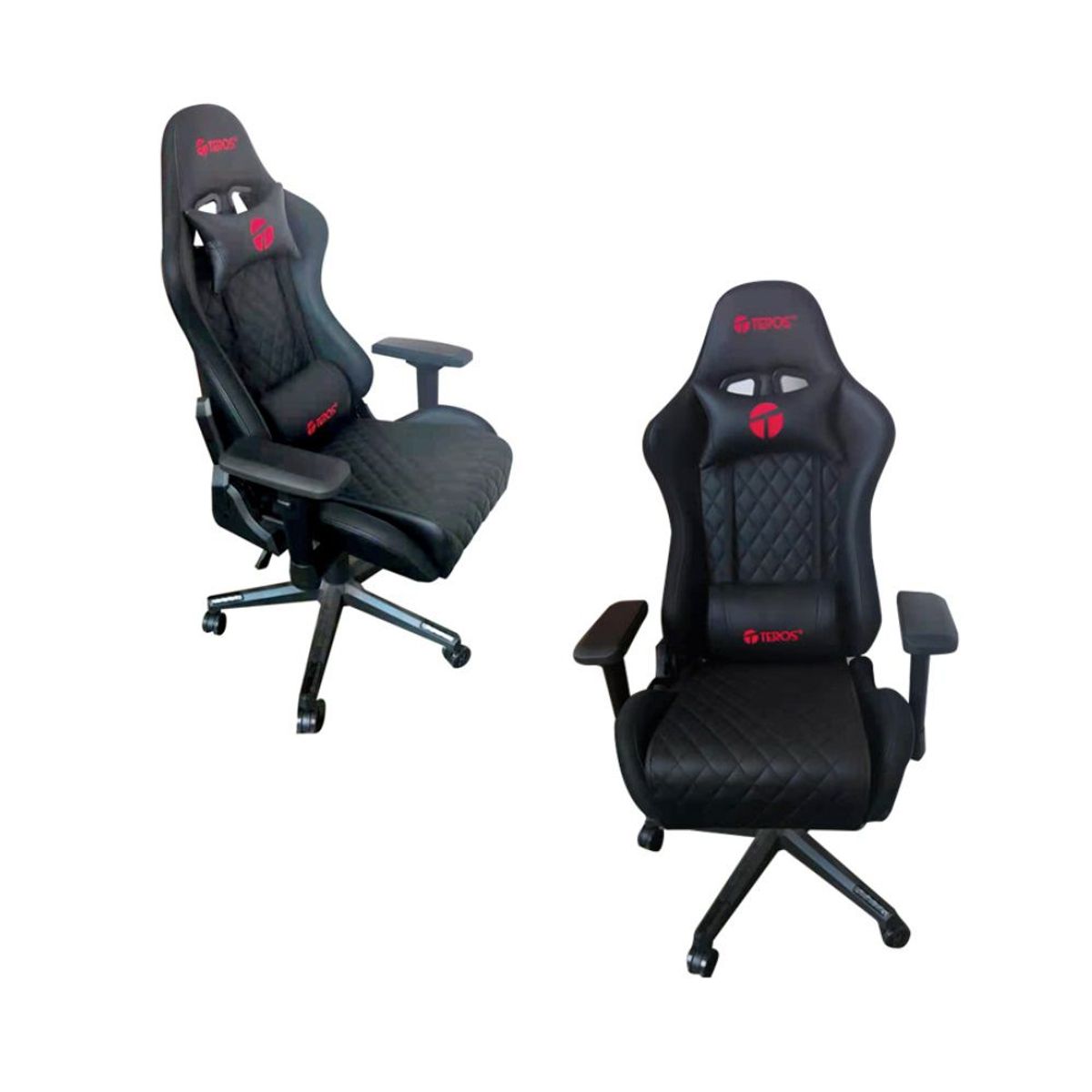 TEROS - SILLA GAMER TEROS TE-8121N V2 Version 2 NEGRO Y ROJO