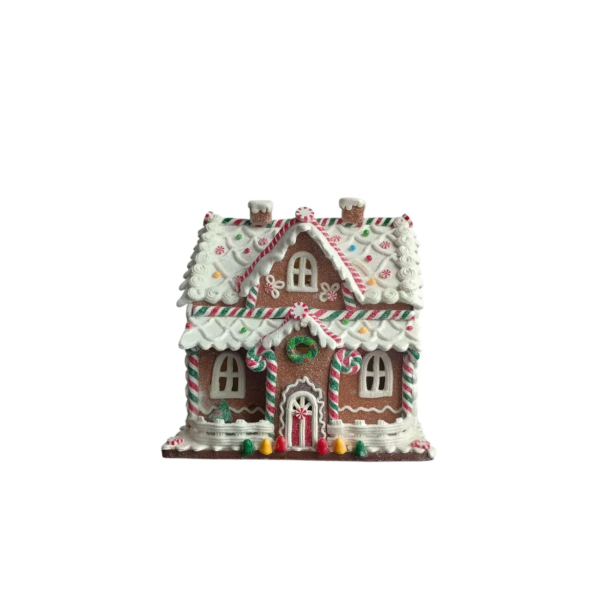GENERICO - Casa de pan de jengibre con luz LED interior