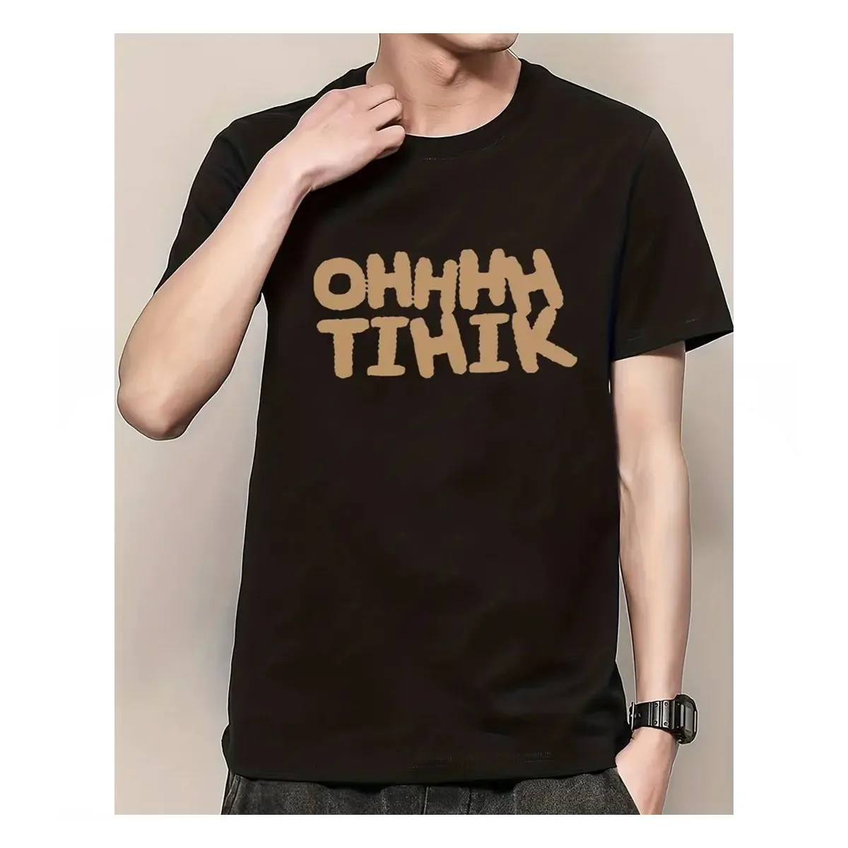 42AROZINA - poleras moda hombre camiseta  de manga corta de puro algodón-OHHHH