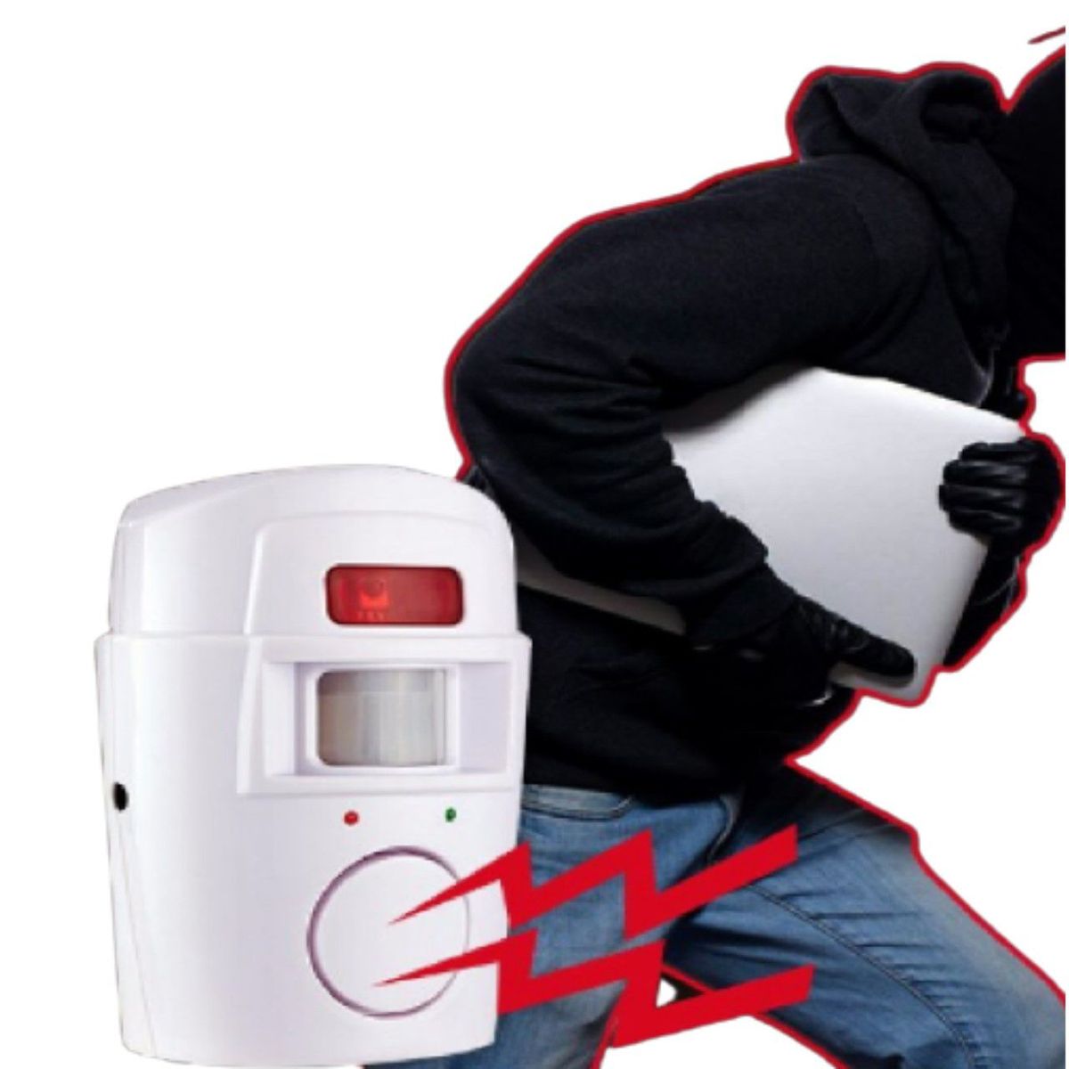 GENERICO - Kit de Alarma para el Hogar Sensor Movimiento y 2 Controles Remotos Genieka