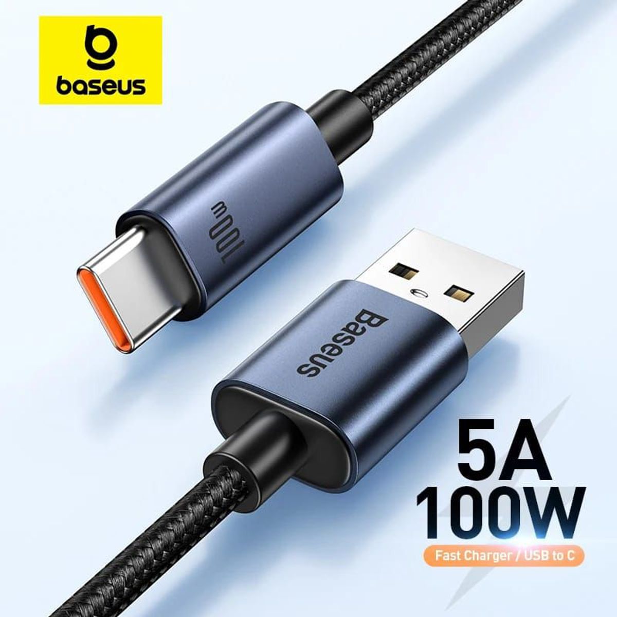 BASEUS - CABLE BASEUS USB a Tipo C - 100W - CARGA RAPIDA - 1MT