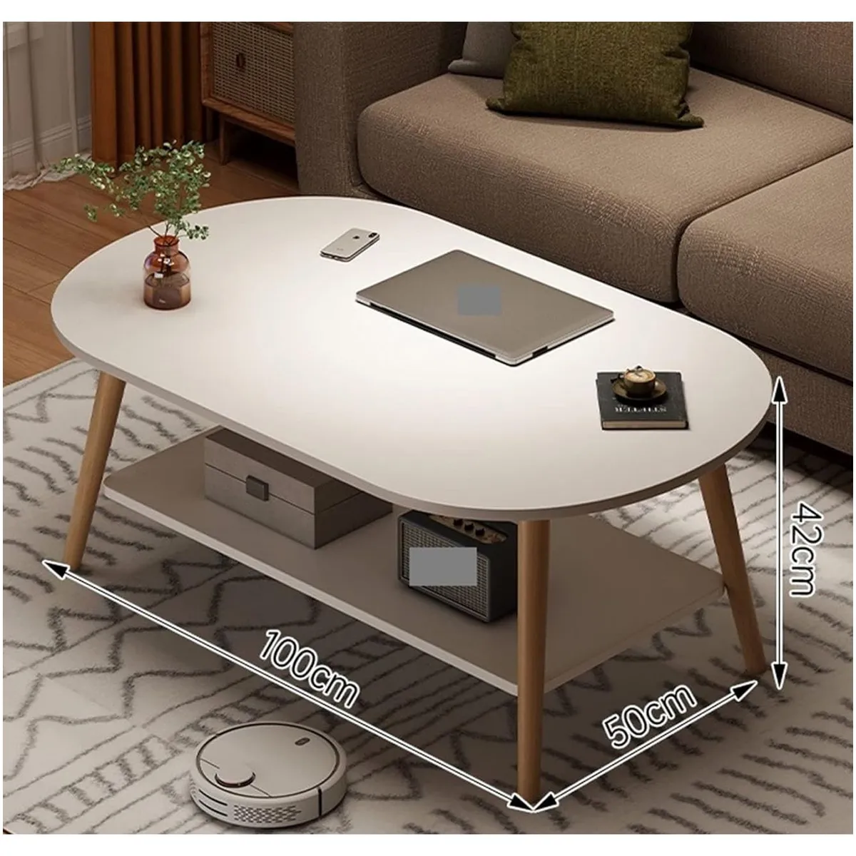 VENTITAS HOME - Mesa de Centro Vintage Piatza Ventitas Home Blanco