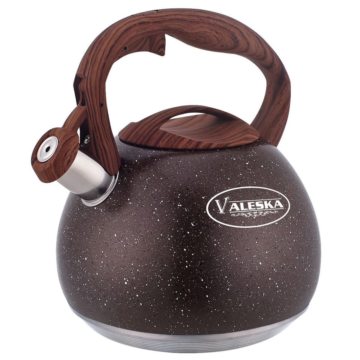 GENERICO - TETERA SILBADORA - ROCA VOLCANICA - MARRON - VALESKA 5L