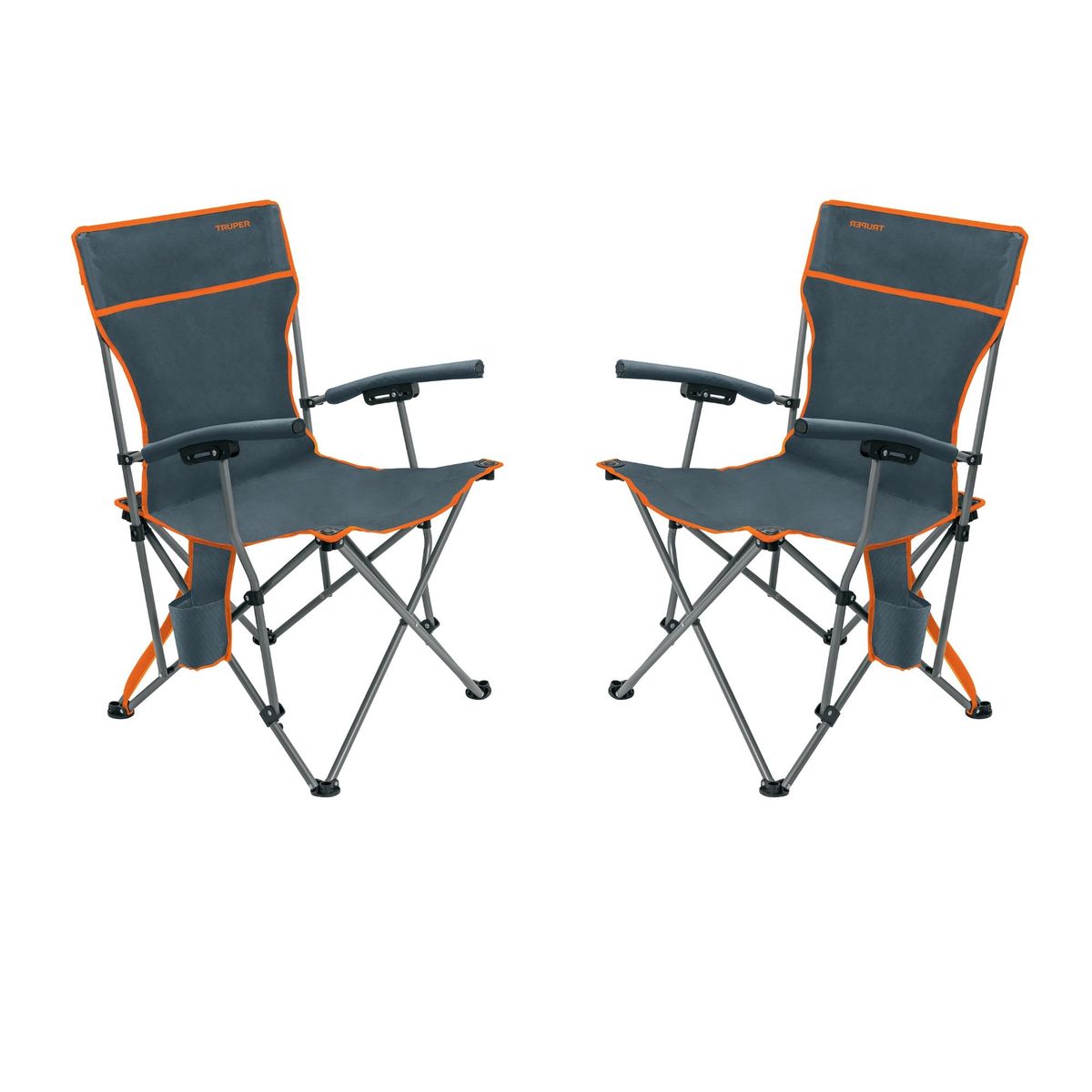 TRUPER - Silla de playa camping portátil plegable 2 unidades, TRUPER