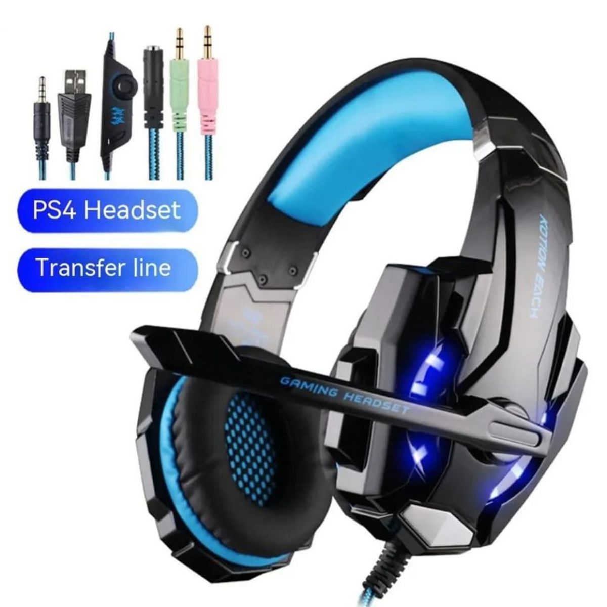 GENERICO - Audífono Gamer con Micrófono para Pc  Laptop  Ps4 Luz Led
