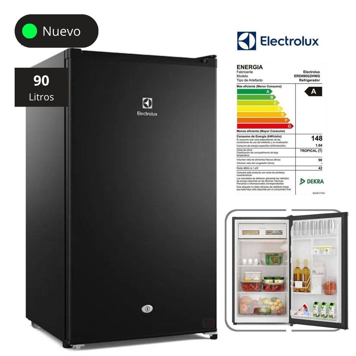 ELECTROLUX - Frigobar Electrolux Premium Black ERD090G2HWB - 90L
