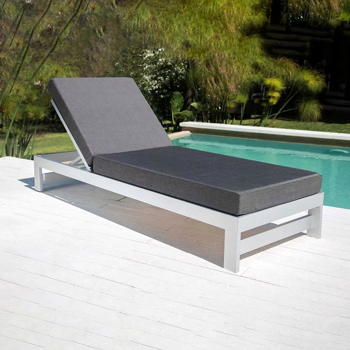 MOVENDA - Reposera de Piscina ajustable Cristal Movenda