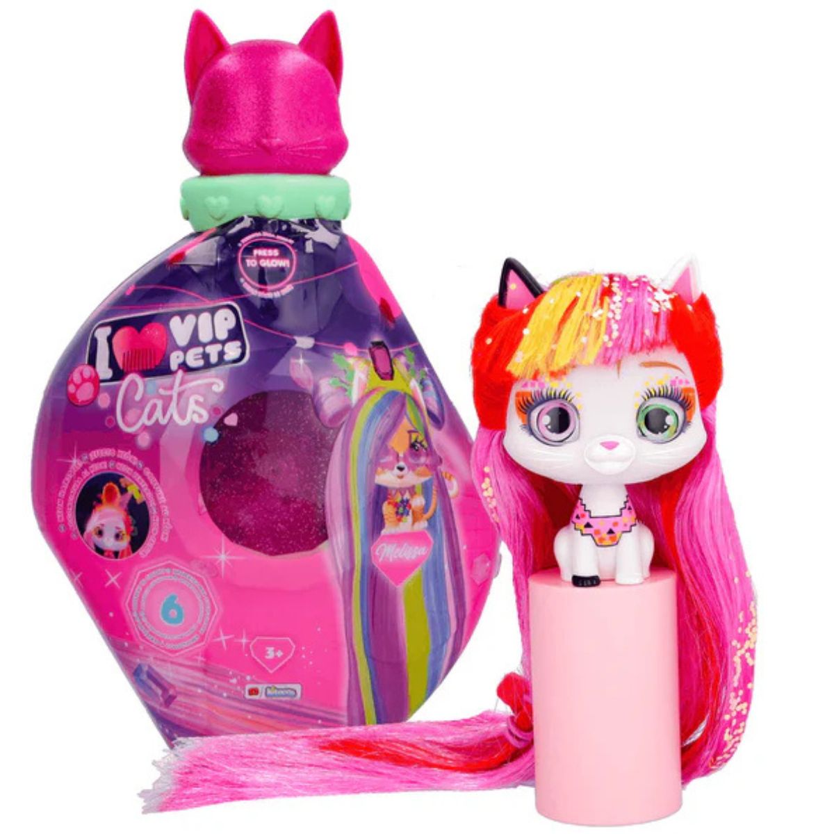 VIP PETS - Juguete Muñeca Vip Pets Gatos Glamour y Glow