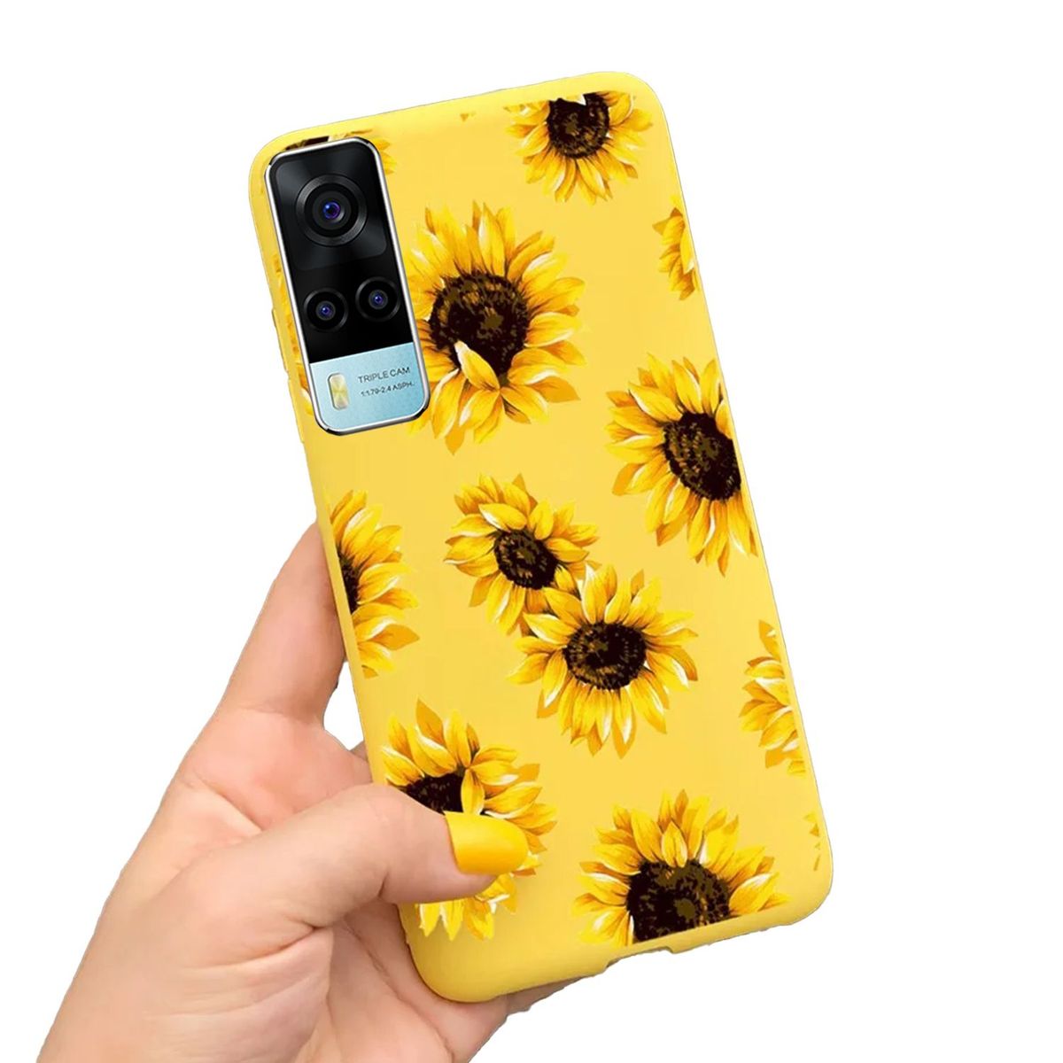 GENERICO - Funda Protector Case VIVO Y51 Y53S 4G - GIRASOL AMARILLO