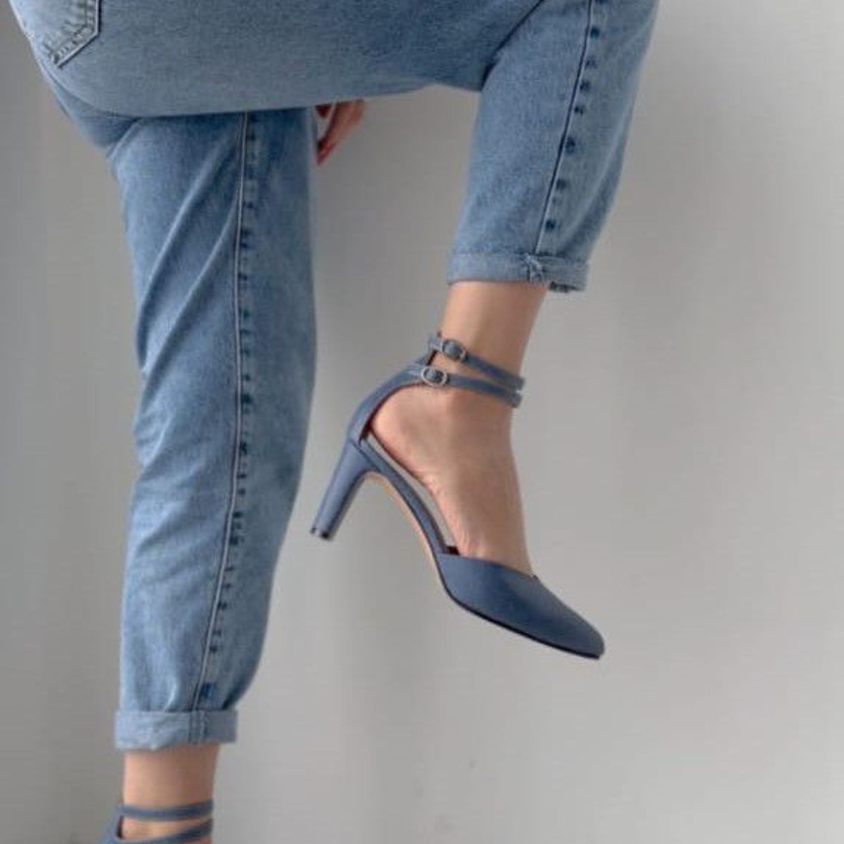 IRISABA - TACONES DE CUERO IRISABA PARA MUJER BELLA AZUL JEAN