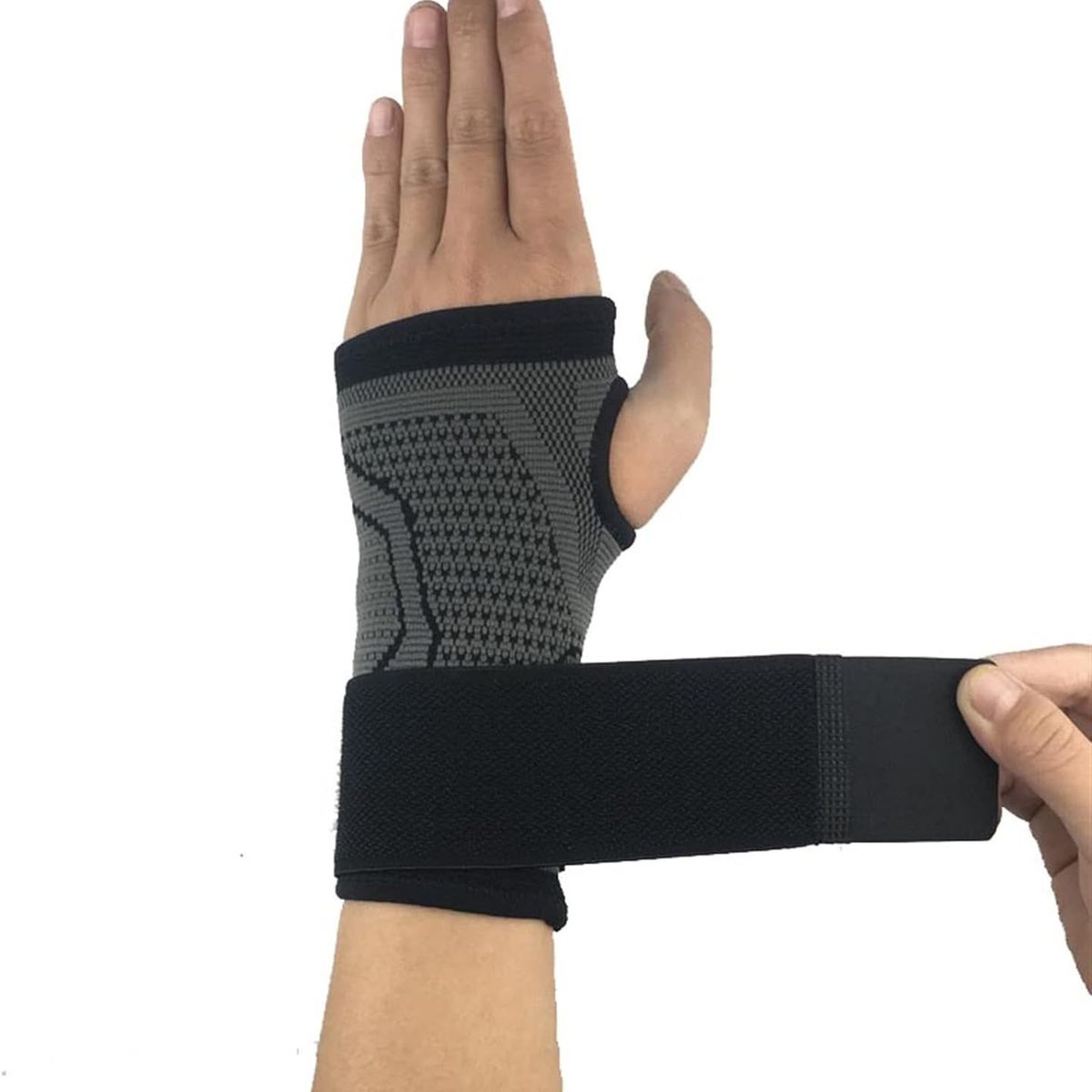 TODO FIT - Par de Muñequeras Elástica Deportiva Ajustable Para Soporte de Muñeca