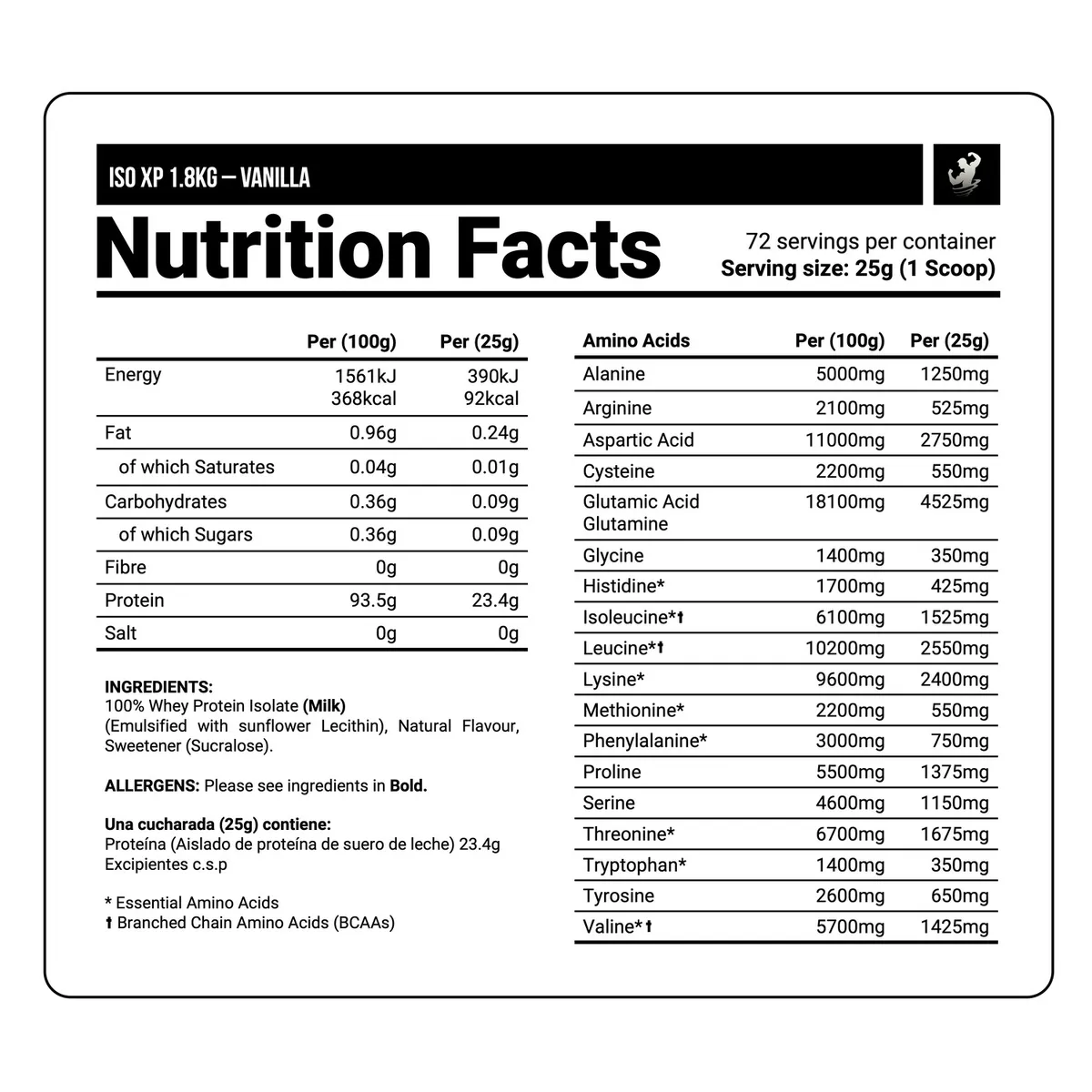 APPLIED NUTRITION - Proteína Iso XP 1.8 kg - Vanilla