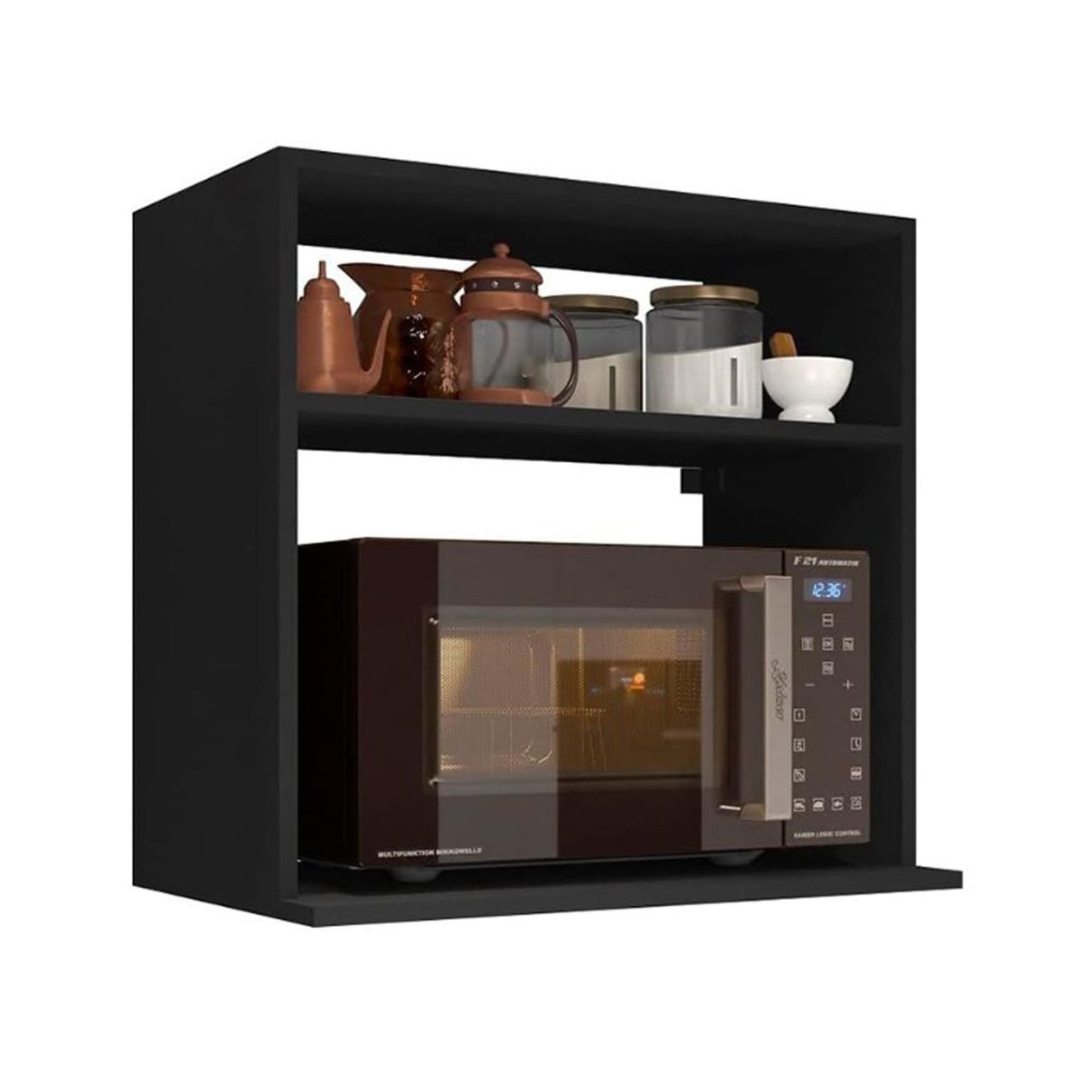 VENTITAS HOME - Estante para Cocina o Comedor Aéreo Ventitas Home Negro