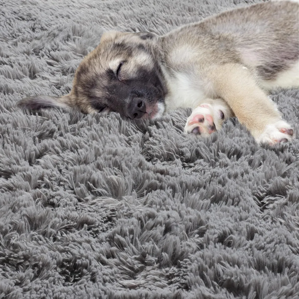 GENERICO - alfombra circular 1,50 de diametro color plomo