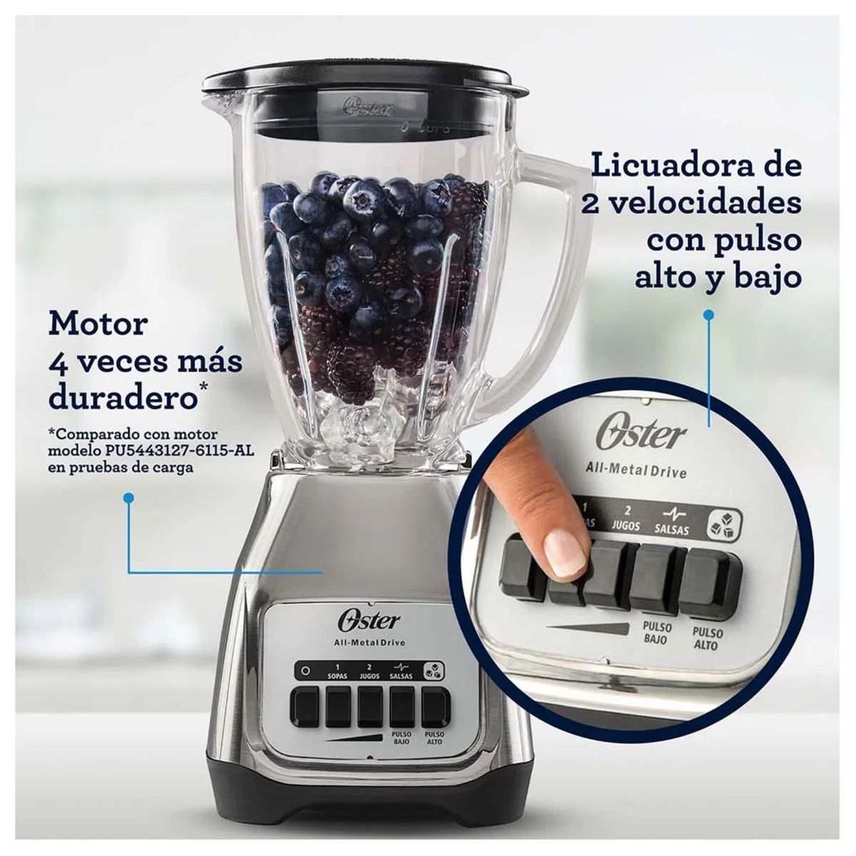OSTER - LICUADORA  OSTER 2 VELOCIDADES  VASO DE VIDRIO  BLSTKAG NPB