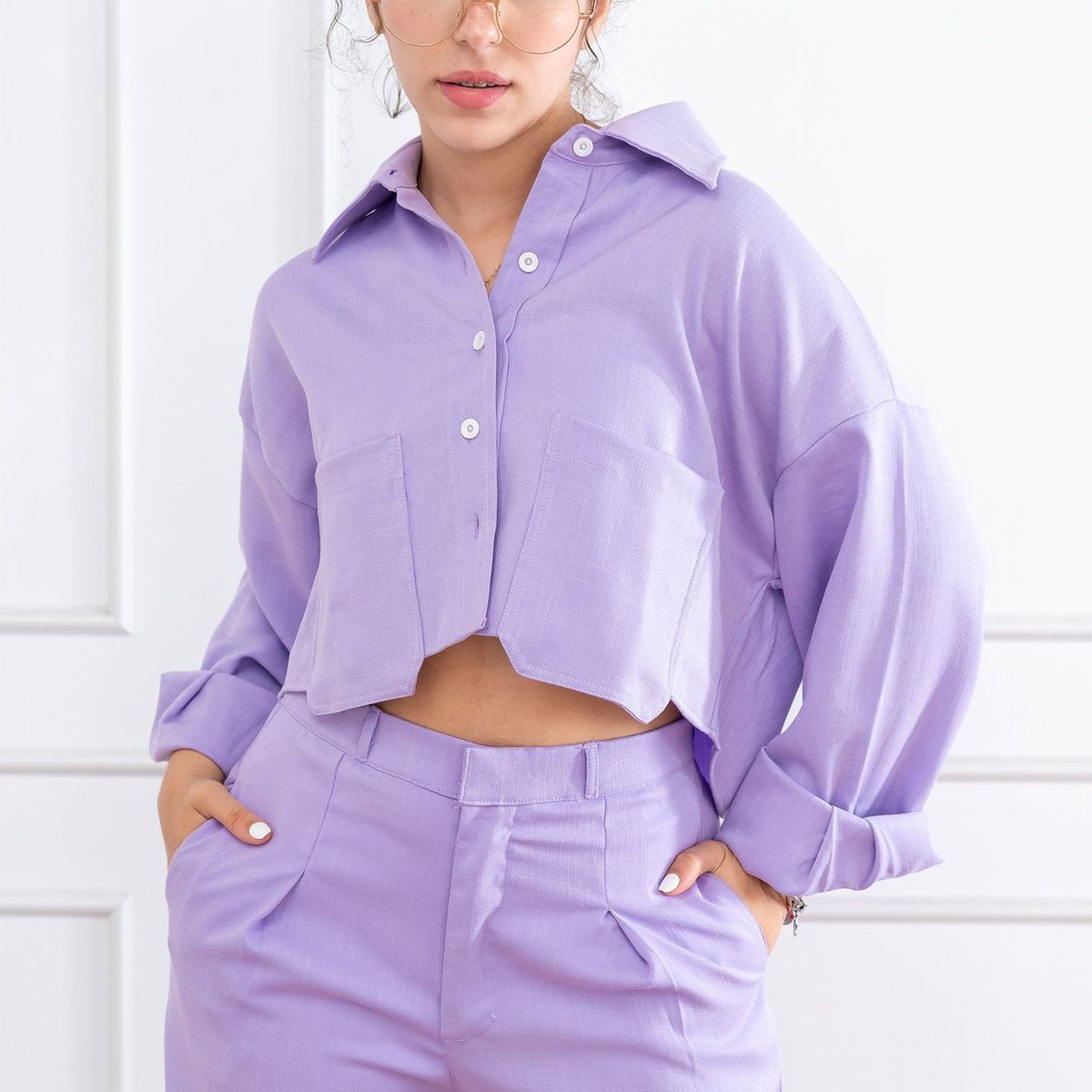 ROXJES JEANS - Blusa Manga Larga Lino Oversize Mujer Roxjes