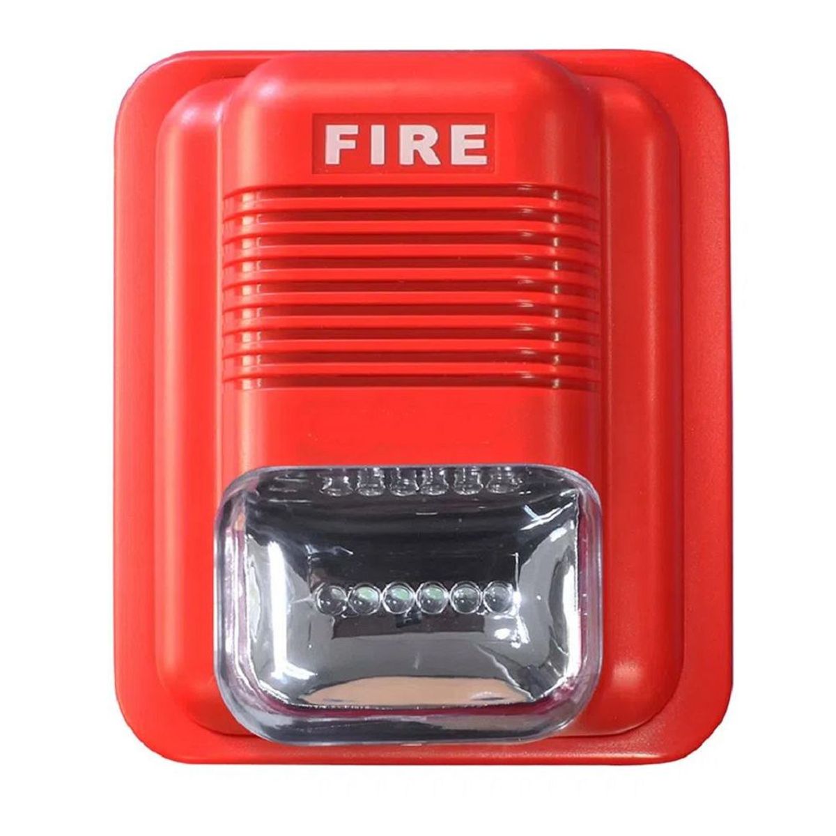 GENERICO - Sirena estrobo Flasher DM-307G 12V-24V 105Db 3 tonos Alarma incendio