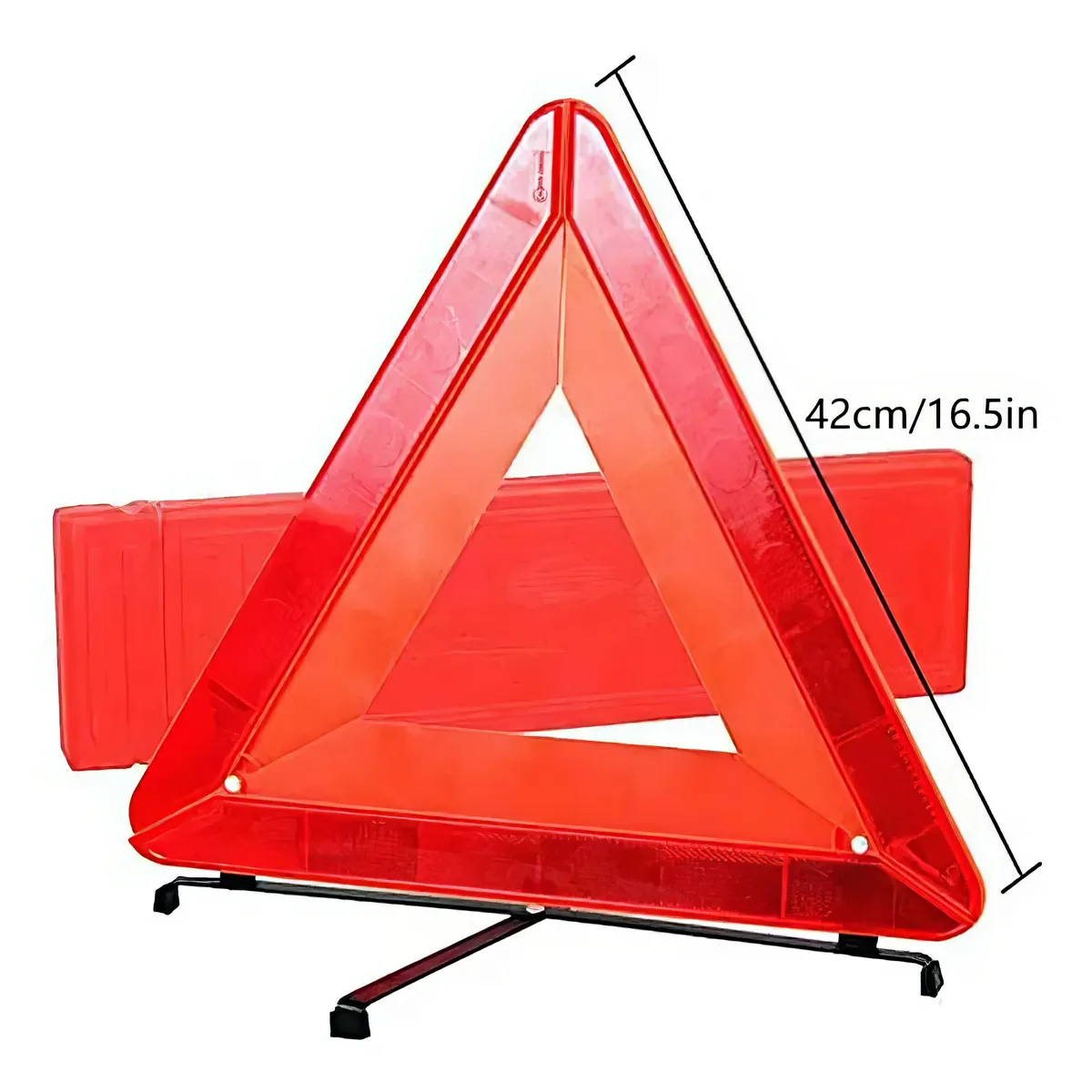 GENERICO - Triangulo de Alta Seguridad Vial Pesado Reflectivo 42cm