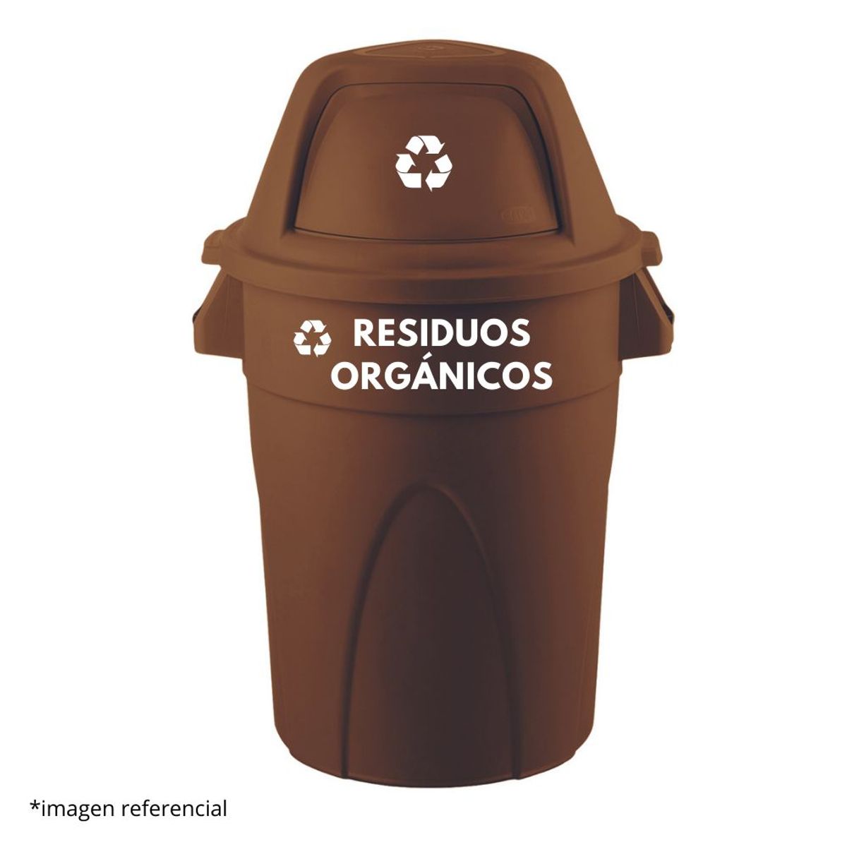 DISA SOLUCIONES ECOEFICIENTES - PAPELERA VAIVEN MARRON DE 121 LITROS