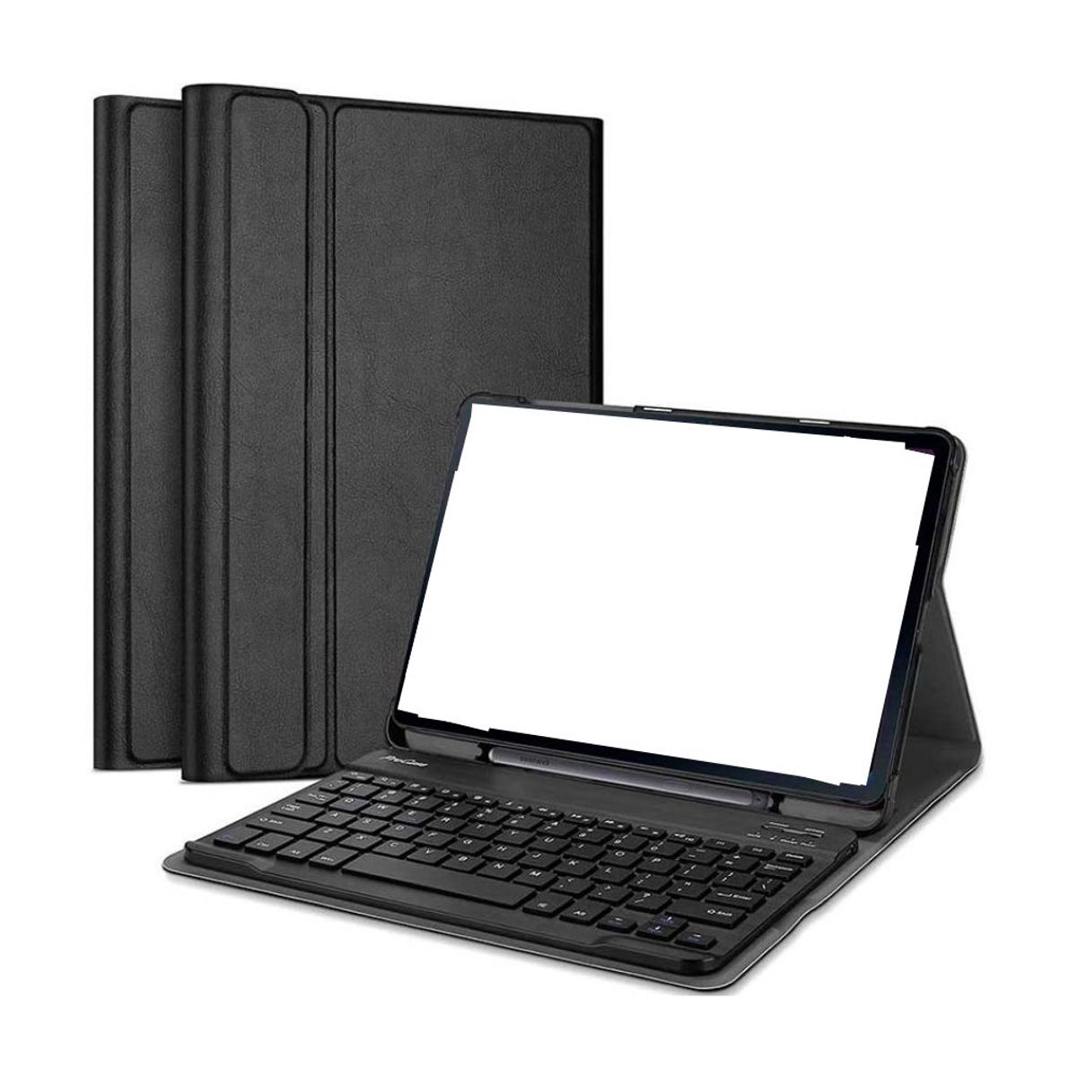 FUNDAANTIGOLPES - Funda Magnética con Teclado Tab Galaxy S7 Plus  Negro