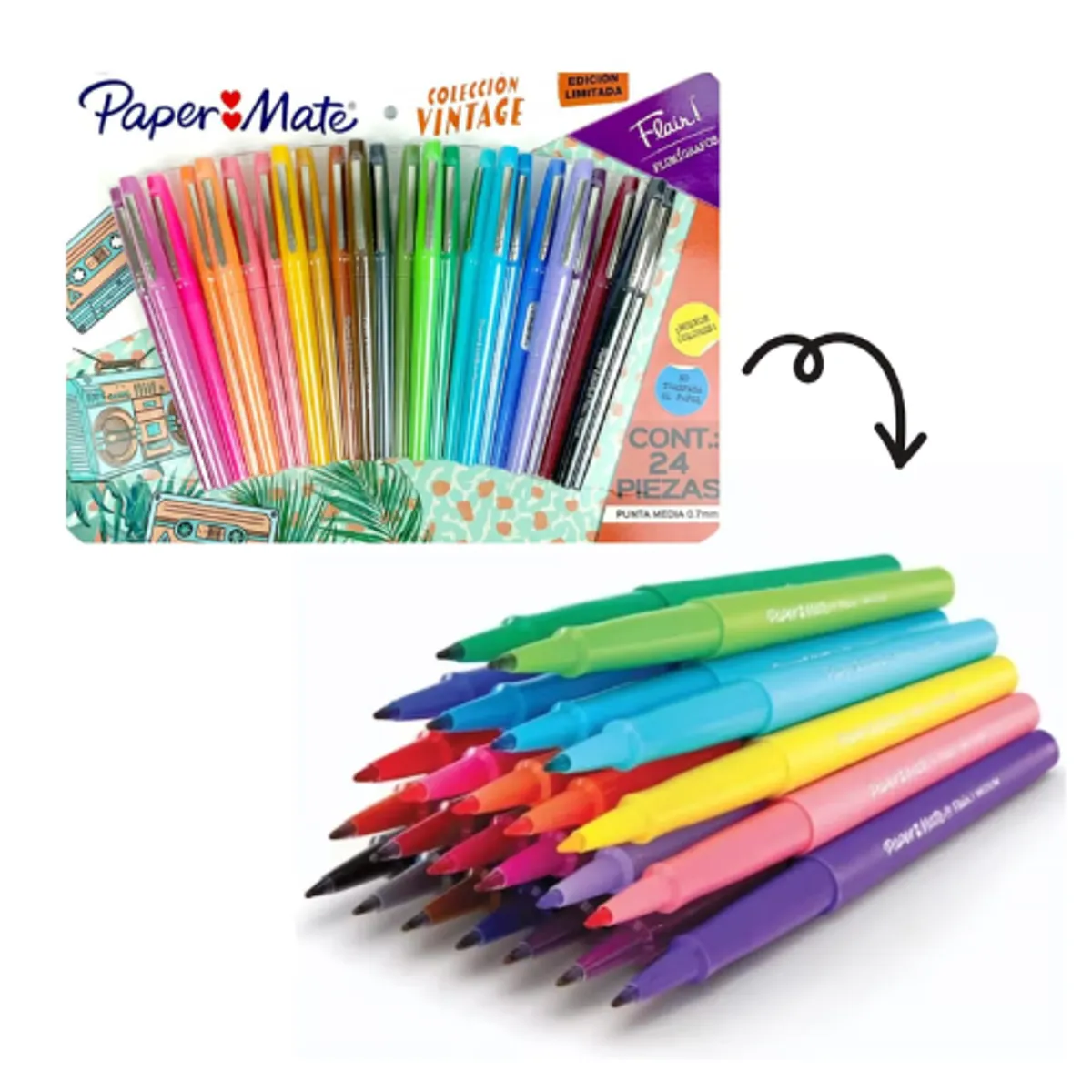 PAPER MATE - Paper Mate Rotulador Flair Pta Media Vintage 24