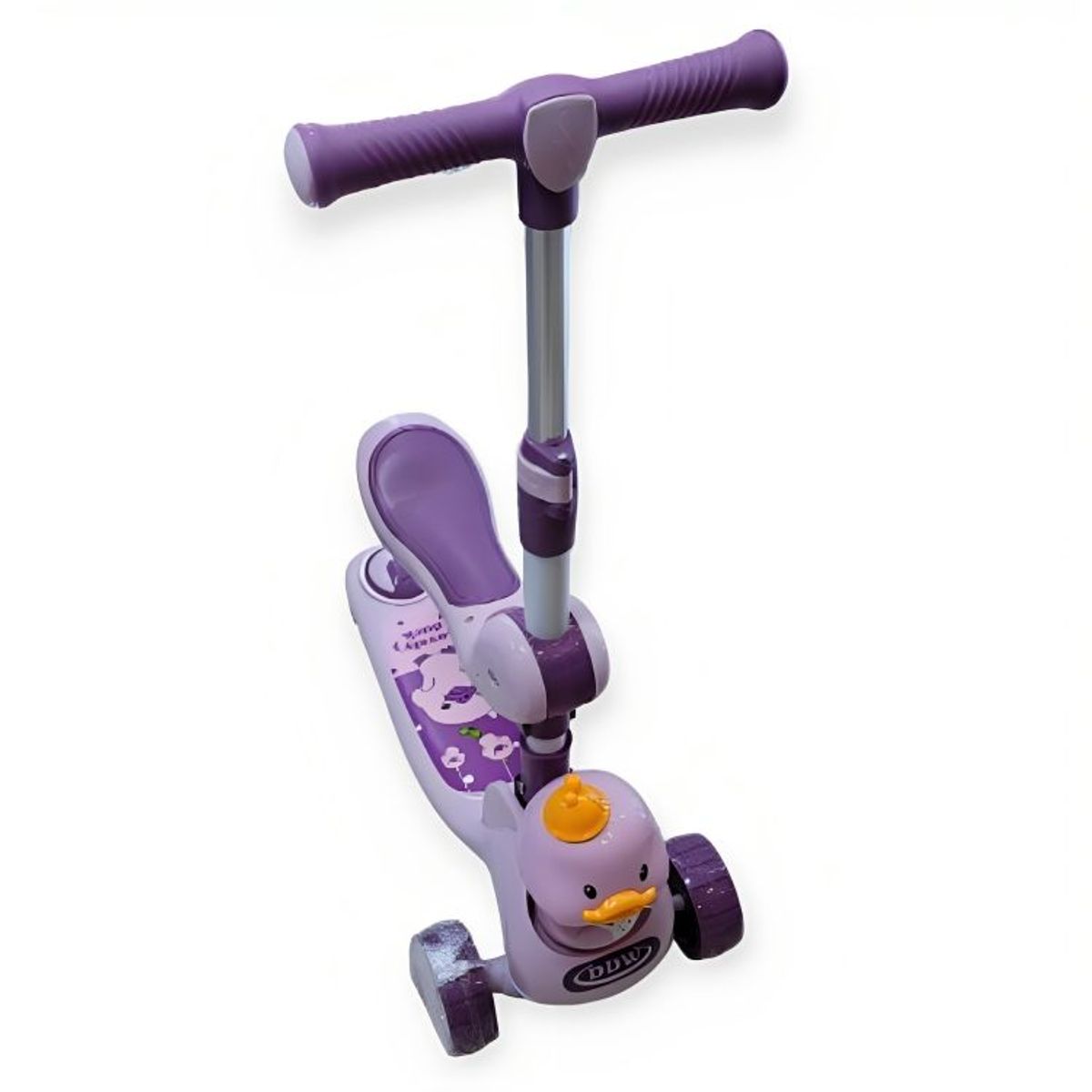 GENERICO - Scooter 2 en 1 Patito Plegable con Luces Musicales