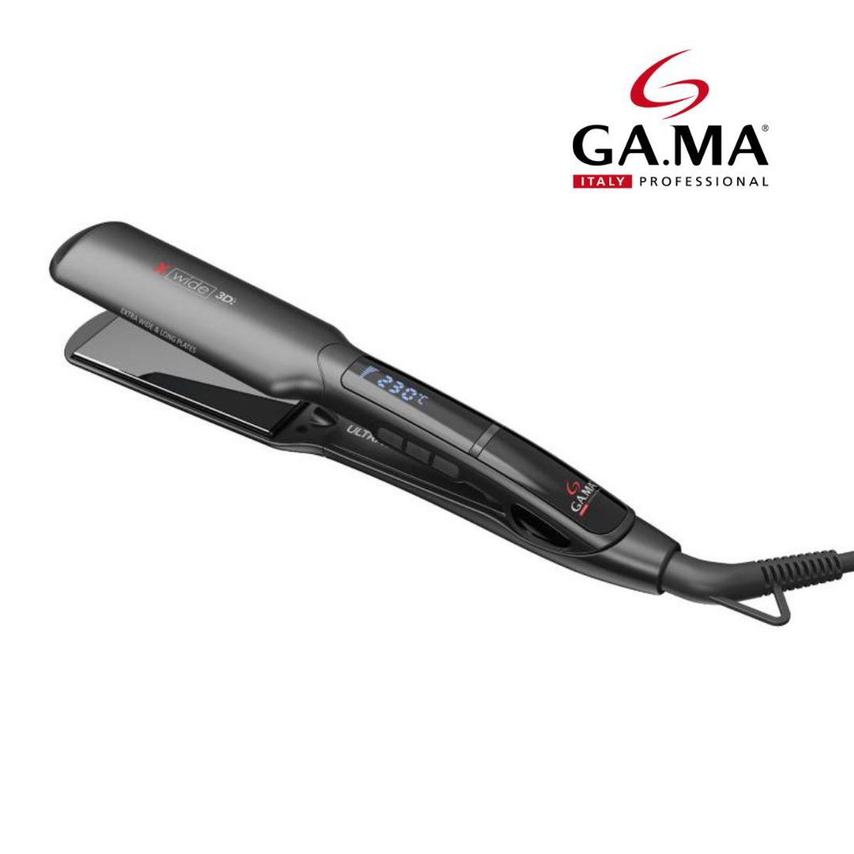 GAMA - Alisadora Plancha de Cabello Gama de 220V X-Wide 3D Titanio 1479