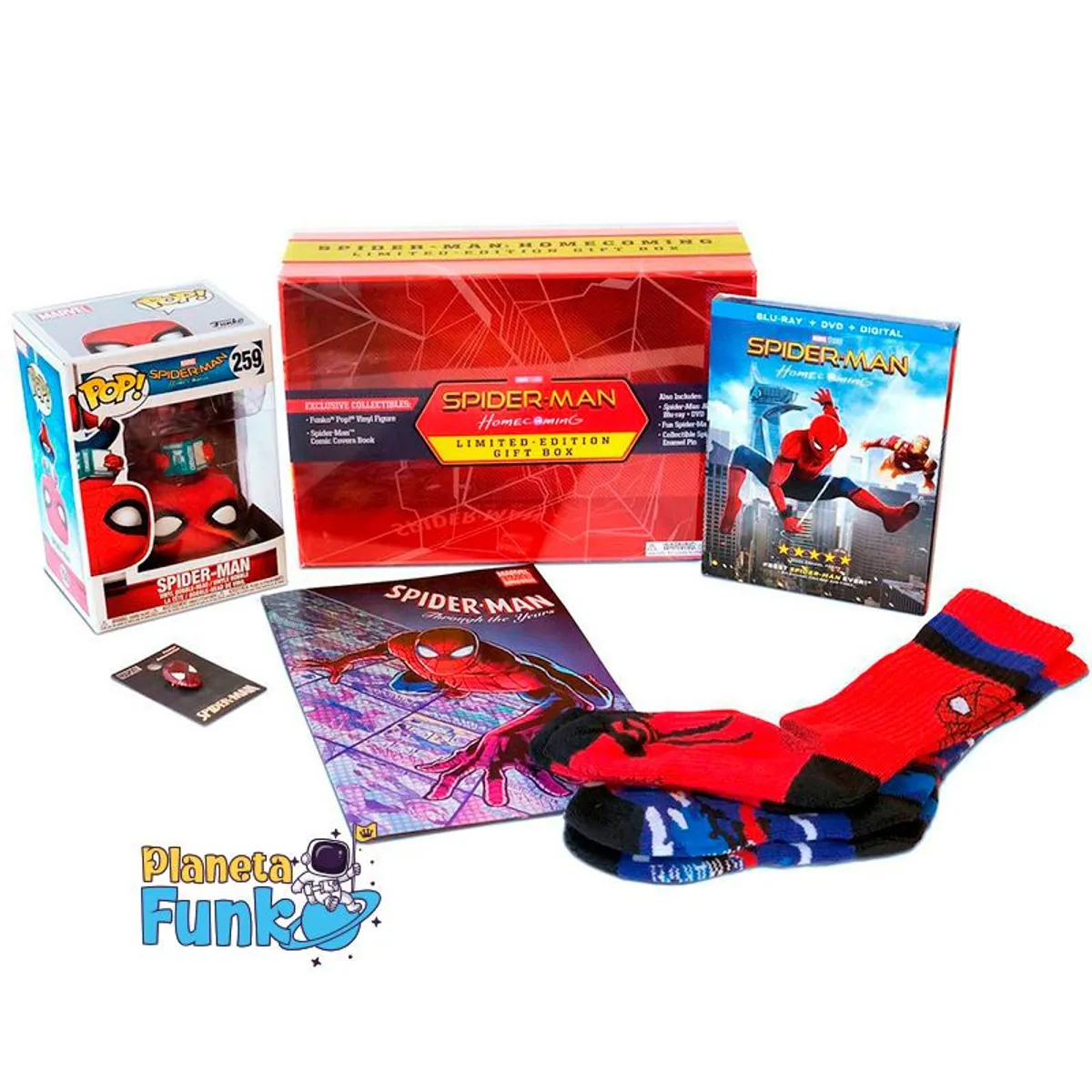 FUNKO - SPIDERMAN HOMECOMING CAJA DE REGALO BLUERAY MEDIAS