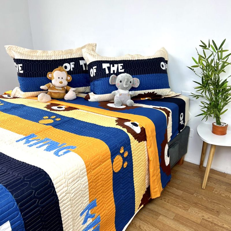 MINGDA - Set Cubrecama 1.5 pz + Sabanas + Fundas 100% Algodón