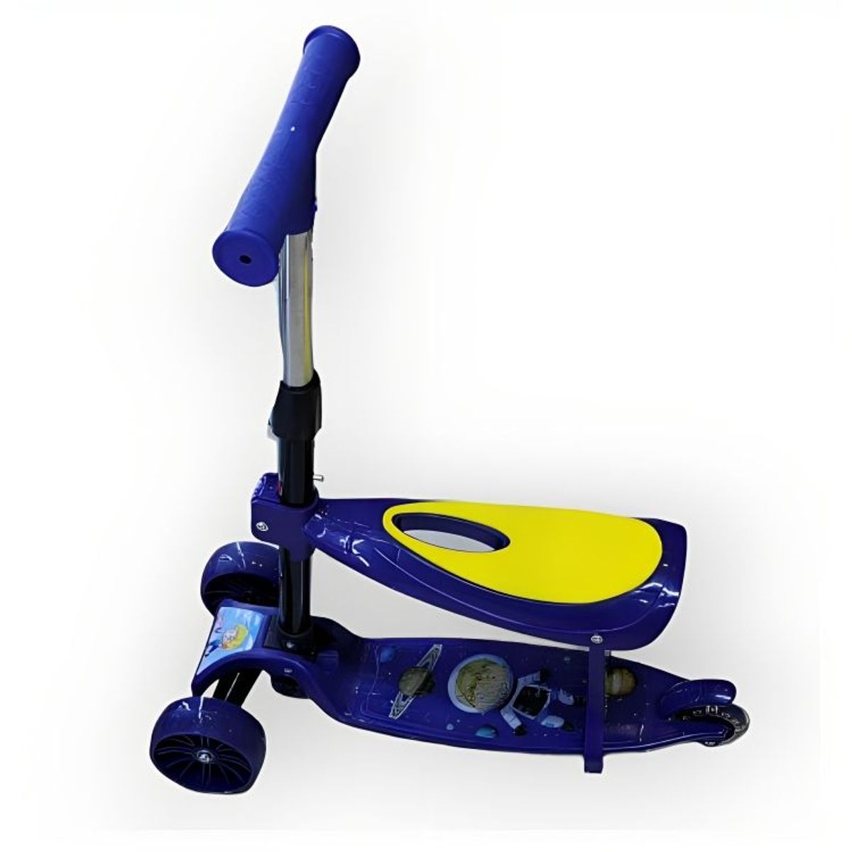 GENERICO - Scooter Para Niños Con Asiento y Soporte Llantas Anchas Azul